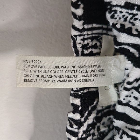 Soma Dressed Up Casual Strapless Dress in Black Column Paisley Sz Med - Picture 7 of 11